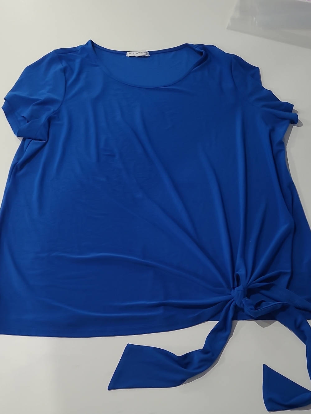 Notations Royal Blue Knot-Tie Short Sleeve Tee